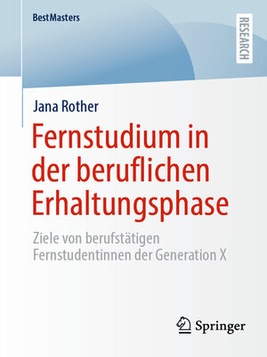 cover image of Fernstudium in der beruflichen Erhaltungsphase